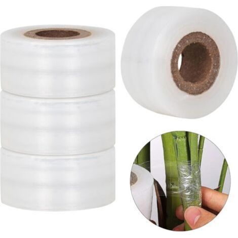 4pcs 120mx3cm Plante Greffage Ruban, Transparent Extensible Bande Barrière Bandes de Auto-adhésif pépinière Rubans de Greffage, Biodegradables Ruban Réparation pour Plantes Arbres Fruitiers de (1/5)