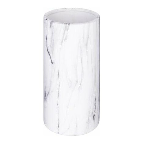 Cilindro de jarrón - mármol - blanco - H20 cm - Atmosphera créateur d'intérieur (1/3)
