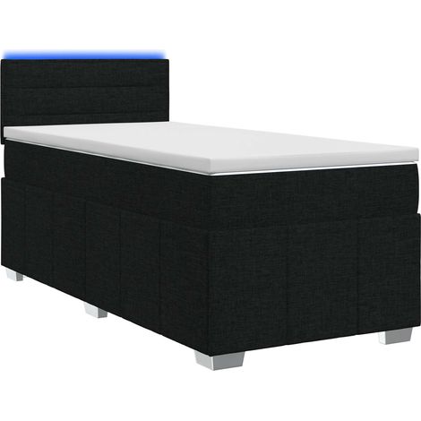 Maison Exclusive - Letto box spring con materasso Nero 90 x 190 cm Tessuto (1/5)