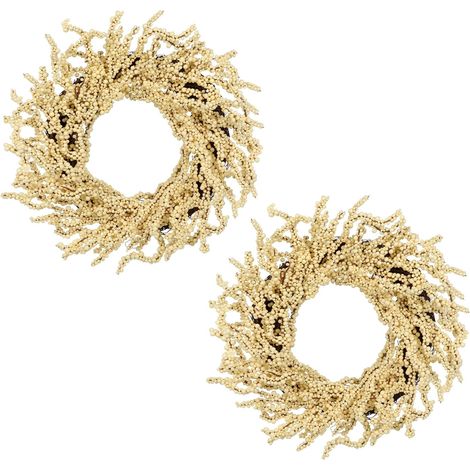 Ghirlande Natale 2 Pezzi Bacche Artificiale 30,5 cm Bianca (1/5)
