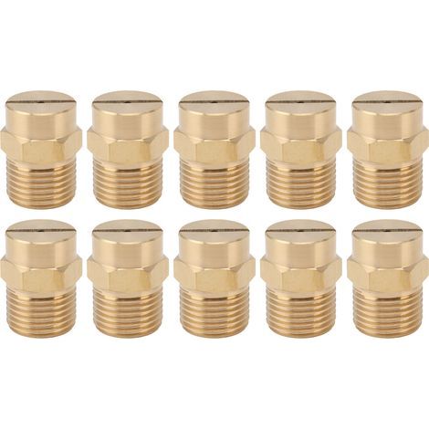 10-teiliges Set aus Messing-Schlitzdüsen für Sprühnebel und Kühlung, hitzebeständiger und rostfreier Wasserschlauch für Rasenflächen und Gemüsegärten, 4-Punkt-Gewinde (1/5)