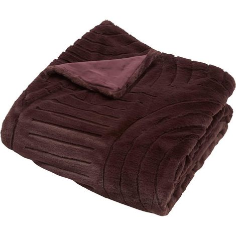 Plaid Imitation Fourrure "Arka" 180x230cm Marron Tonka (1/5)