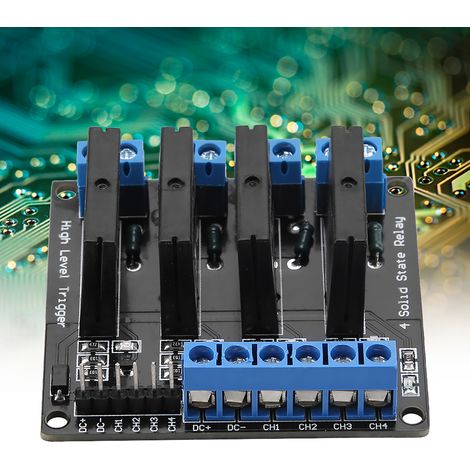 4-Kanal-DC/AC-Halbleiterrelaismodul, 5-V-Hochspannungstrigger mit 2-A-Sicherung (1/5)