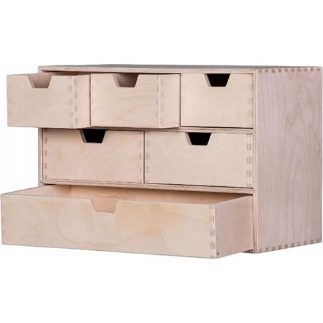 Organizador de escritorio grande para niños, ideal para guardar bolígrafos, lápices de colores y especias. 6 cajones. (1/4)