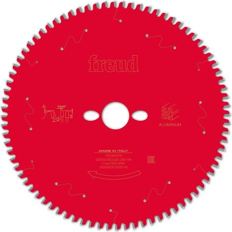 FREUD Lame de scie à onglet - Aluminium - 250 mm - 2.8 mm - 30 mm - 80 dents
