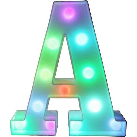 [LCS] Lettres lumineuses LED colorées avec télécommande - Initiales lumineuses pour bars et fêtes - Décoration pour la maison (1/5)