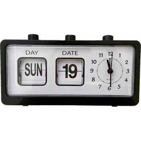 Generic Manual Flip Clock Calendrier Rappel Horloge de chevet Horloge numérique pour (1/5)
