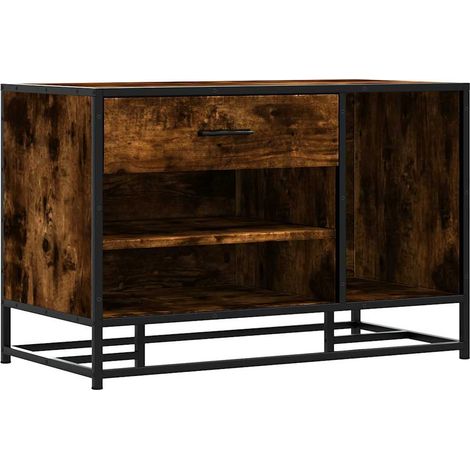Maison Exclusive - Schuhbank Räuchereiche 80x40x53,5 cm Holzwerks