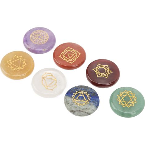Pierres de chakra, pierres semi-précieuses naturelles, pierres de yoga, ornements décoratifs en pierre de chakra (1/5)