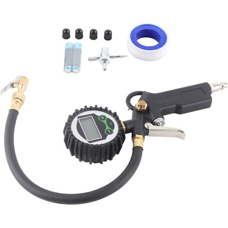 LCD-Reifenfüller mit digitalem Manometer, 1/4-Zoll-NPT-Schnellanschluss, 200 PSI, präzises Werkzeug zum Aufpumpen von Autoreifen (1/5)