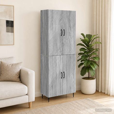 vidaXL Schrankset 2 pcs Grau Sonoma 66 x 34,5 x 89,5 cm Holzwerkstoff (1/5)
