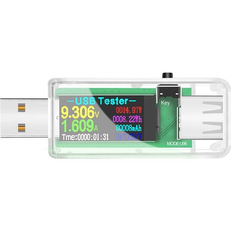 13-in-1 USB-Tester Voltmeter Amperemeter Wattmeter LCD-Farbanzeige Spannung Strom Digitales Multimeter DC-Ladegerät Tragbar Hohe Genauigkeit