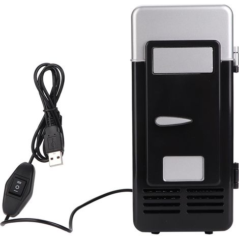 Tragbarer Mini-USB-Kühlschrank zum Erwärmen und Kühlen von Getränken, fürs Büro, Schwarz (1/5)