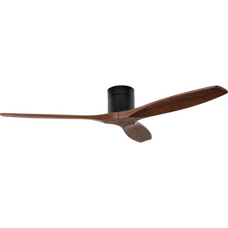 Forlight - Ventilador de Techo Stem Evo, Ø1320mm, Motor DC Silencioso, 30W, 6 Velocidades, Mando a Distancia Incluido, 20-32m², Madera Oscura, Palas Madera Oscura