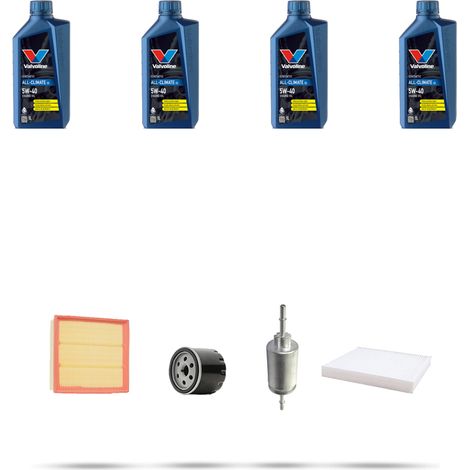 Kit tagliando 4 FILTRI e 4L OLIO compatibile con Mazda 2 (DY) 1.4 59kw dal 2003 al 2007 (1/5)
