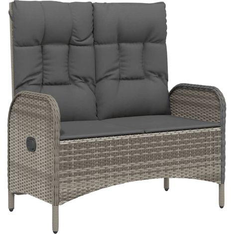 Maison Exclusive - Gartenbank mit Liegefunktion und Kissen 107 cm