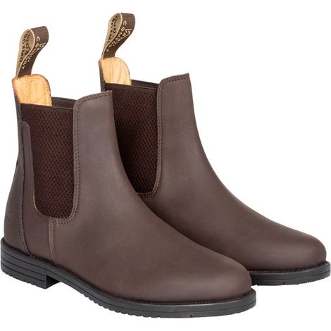 43, Marron foncé: Losna Jodhpur bottes d'équitation en nubuck avec doublure élastique et cuir