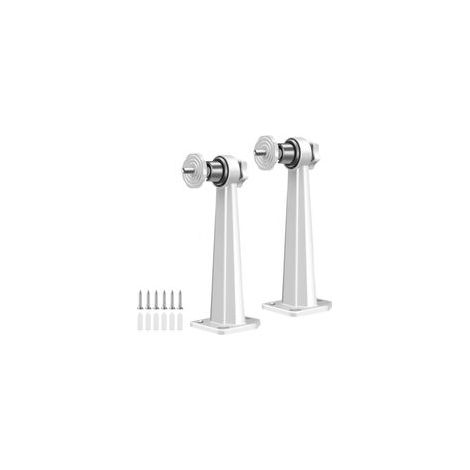 (Blanc)2 Pièces Support Mural pour Caméra de Surveillance, Angle Réglable Rotation à 360° Support Camera en Alliage D'aluminium, Peut Etre Fixé au Mur, Suspendu, Installé Verticalement (1/5)
