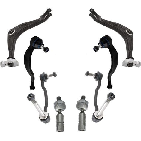 KIT BRACCIO OSCILLANTE 8 PEZZI COMPATIBILE CON PEUGEOT 407 SW (6E, 6D) 2.0 Hdi / Kit Sospensione Completo OE/OEM / Bracci Oscillanti + Testine Sterzo / Sostituzione Diretta OEM