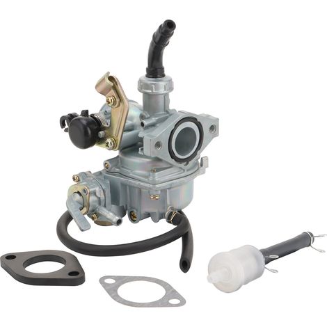 The carburetor repair kit N090-068 contains a fuel line, a fuel filter, a Bakelite gasket, and a paper gasket. Universal motorcycle maintenance parts. (1/5)