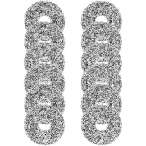 Lot de 12 lingettes pour robot aspirateur Dreame X50 / X40 / L20 Ultra Complete, L50 / L40 / X30 / L10 / L10s Pro Ultra, Xiaomi X20 Pro/Max, accessoire de serpillère en microfibre réutilisable et (1/5)