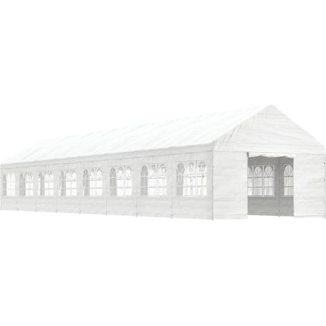 Maison Exclusive - Gazebo con Tetto Bianco 17,84x4,08x3,22 m in Polietilene