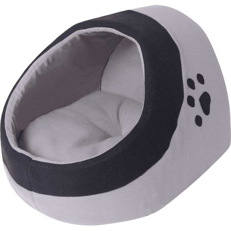 Cama cubo para gatos tamaño L gris y negra