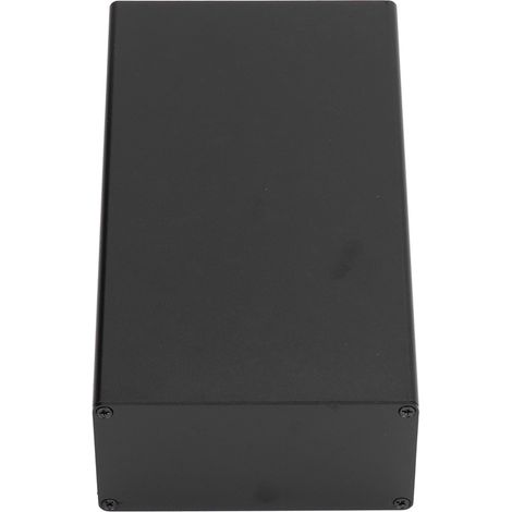 Boîtier de Rack Aluminium pour Amplificateur Audio 58x110x200mm Finition Noire (1/5)