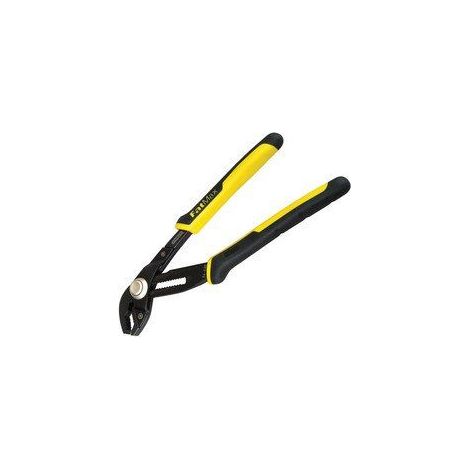Stanley 0-84-647 - Pince Multiprise A Verrouillage Gamme FatMax - Machoire Renforcee Par Induction - Bouton Pushlock 17 Positions - Poignee Bi Matiere - Finition Black Chrome - Normes Iso / Din 8976.