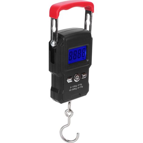 WH-A23L 50 kg LCD-Digitalwaage, Mini-Elektronik-Angelwaage mit Haken, Digitalanzeige, Hängende Gepäckwaage (1/5)
