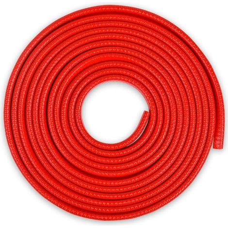 10M Protection Portiere Voiture, Acier à Ressort en U à L'intérieur, Pas Besoin de Coller, Protection en Caoutchouc de Port de Voiture (Rouge)