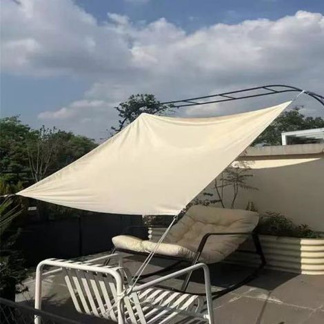 Toile d’ombrage carrée 2 x 2 m – Idéale pour balcons, jardins et auvents – Protection solaire et pluie respirante (1/4)