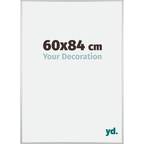 Your Decoration - 60x84 cm - Cadres Photos en Aluminium Avec Verre acrylique - Anti-Reflet - Excellente Qualité - Argent Mat - Cadre Decoration Murale - Kent.