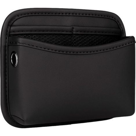 Auto-Organizer mit Seitentasche aus Leder, Autoaufbewahrung, Autositz-Aufbewahrungstasche, multifunktionale Auto-Aufbewahrungstasche, schwarz (1/5)