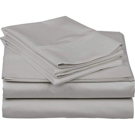 1 Ensemble de draps, Coton égyptien, 8 fils, Finition satin, Poche profonde 45cm, Lit Queen (1/5)