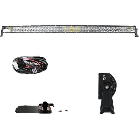 Barre lumineuse LED, double rangée, forme droite, étanche (1/2)