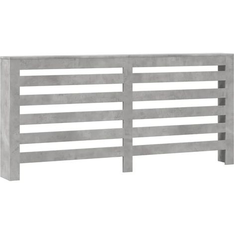Copritermosifone moderno con ripiano pratico 175 x 20 x 82 cm in legno ingegnerizzato grigio cemento 020049792