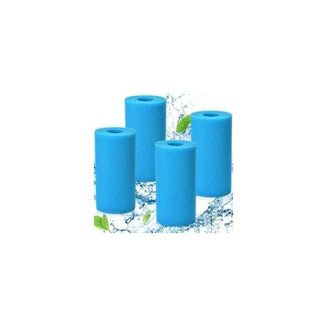 Lot de 4 Éponge Filtrante, Filtre en Mousse pour Spa, Filtre de Piscine en Mousse, Cartouche de Filtre en Mousse, Réutilisables et Lavable, pour Spa, Piscine
