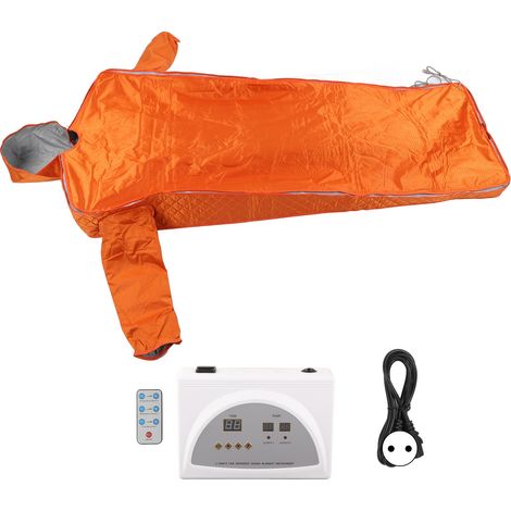 Couverture infrarouge lointain déshumidification renforcée, sauna domestique avec manches et capuche, 650W orange, alarme, 220V UE (1/5)