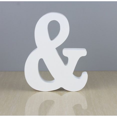 1 Pièce Grande Lettre en Bois Décor Murale pour Mariage Fête Décoration Maison Lettre Alphabet Ornement (1/2)