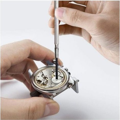 Tournevis De Précision - 11 Pièces - 3 Cruciformes + 6 Plats - Lames Acier Inoxydable - Réparation Électronique Et Lunettes - Kit Complet (1/5)