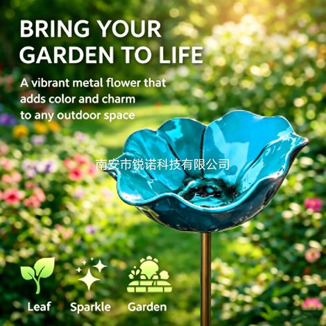 Mangeoire oiseaux créative forme fleur – Métal – Jardin, cour, terrasse – Ornement
