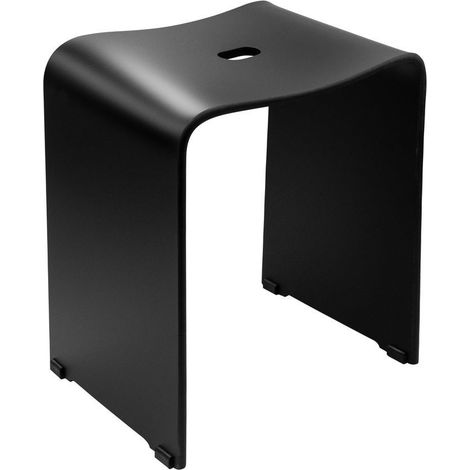 Sapho Accessoire Ridder - Tabouret de salle de bains, noir mat A211110 (1/4)