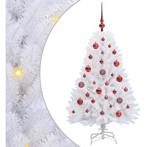 Sapin de Noël artificiel, à branches mobiles, blanc, 120 cm (1/5)