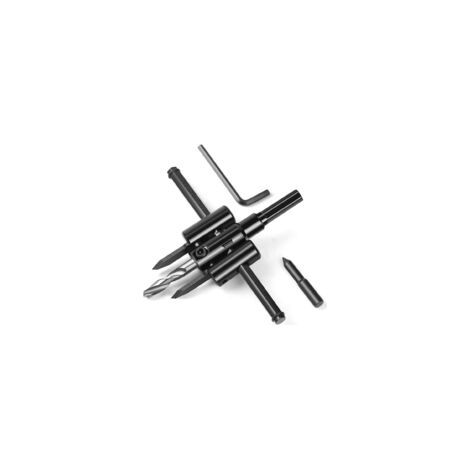 Kit di seghe circolari regolabili da 30 mm a 120 mm, punta da trapano per cartongesso per legno, sega circolare per taglio, utensili fai da te per la lavorazione del legno (30-120 mm) - Crezuo