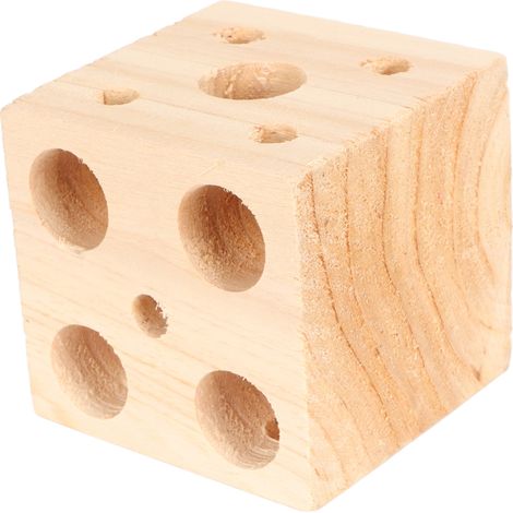 Bloc de bois à mâcher pour perroquets, inséparables, calopsittes et perruches ondulées - 7 cm (1/5)