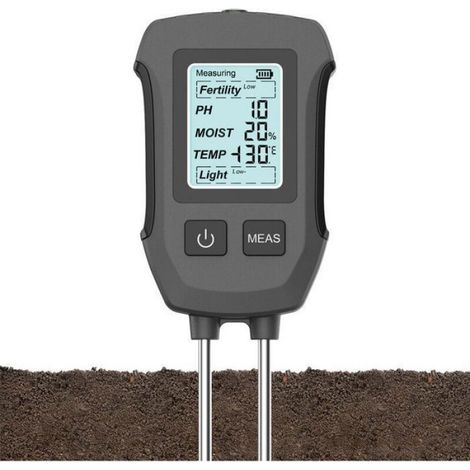 Testeur de sol 5 en 1, pH-mètre et humidimètre numérique (1/5)