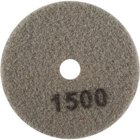 Disque de polissage diamanté humide 100 mm (4") pour pierre granitique (granularité 1500) (1/4)