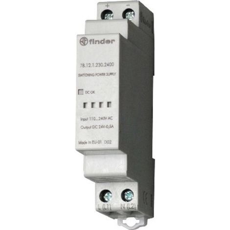 Switching power supply 24V DC 0.5A 12W FINDER 781212302400