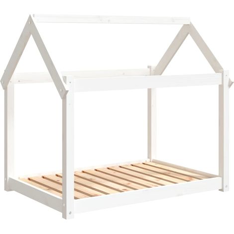 Cama para perros cesta cómodo sofá 101 x 70 x 90 cm madera maciza de pino blanco 020042615 (1/5)
